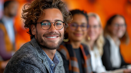 Obraz premium Successful Startup Pitch Meeting Investors Funding