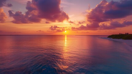 Obraz premium Maldives with sunset views picture