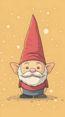 Cute gnome illustration | High Quality | Wallpaper	