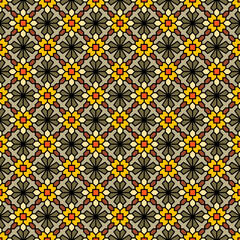 Colorful seamless geometric pattern. Suitable for various design purposes of textiles, tiles, wallpapers, backgrounds, etc