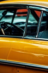 yellow old car 