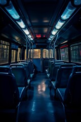 interior of a subway train