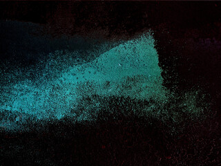 Blue and black paint on the wall. Abstract background for design.