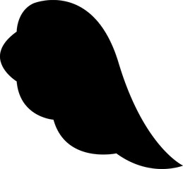 Wings icon. Angel Wings Black silhouette. Set of hand drawn bird or angel wings. Wings Collection - Vector illustration.