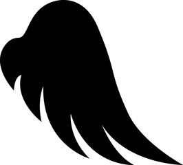 Wings icon. Angel Wings Black silhouette. Set of hand drawn bird or angel wings. Wings Collection - Vector illustration.