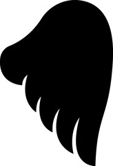 Wings icon. Angel Wings Black silhouette. Set of hand drawn bird or angel wings. Wings Collection - Vector illustration.
