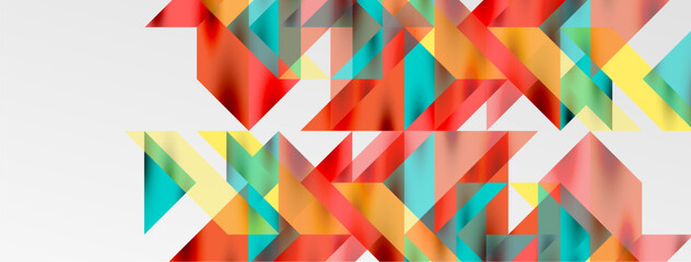 Tech minimal overlapping triangle shapes elements geometric graphic pattern