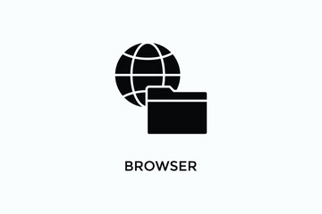Browser Vector Icon Or Logo Illustration