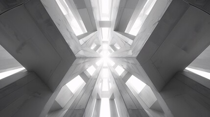 Fototapeta premium 3d rendering of abstract architecture background. Futuristic empty scene.