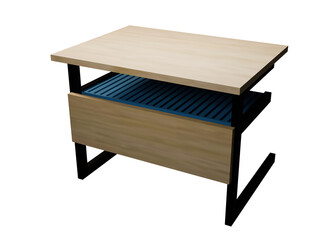 3D design of work desk furniture