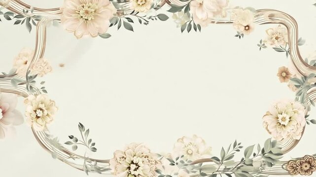 Floral Border Design Generative AI