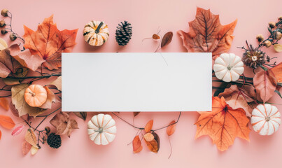 Halloween background flat lay with a blank space for text, festive decor