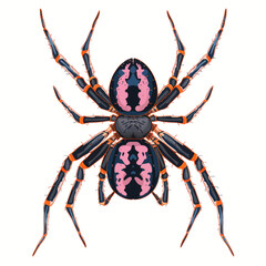 Spider top view vector isolated animal