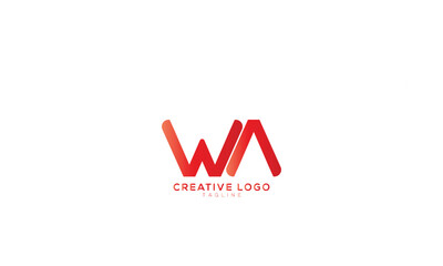 WA Abstract initial monogram letter alphabet logo design