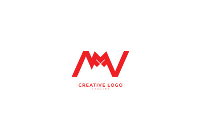 AMV Abstract initial monogram letter alphabet logo design