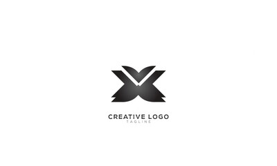 XV VX Abstract initial monogram letter alphabet logo design