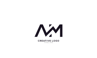 AM Abstract initial monogram letter alphabet logo design