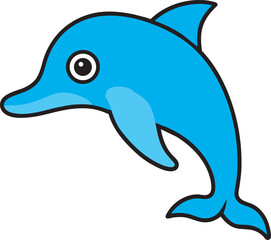 dolphin isolated on white background
