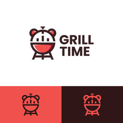 grill time logo vector