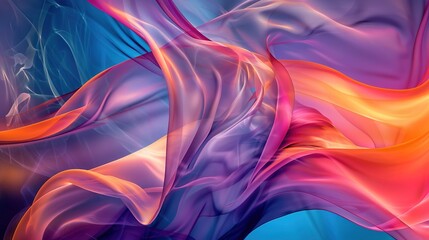 Obraz premium Serene Elegance - Abstract Art in Vibrant Colors with Soft Lighting
