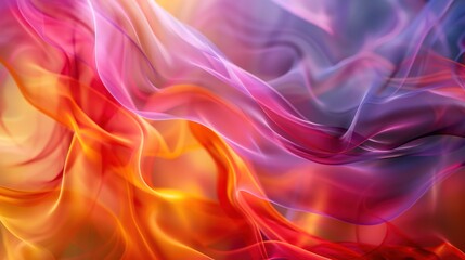 Fototapeta premium Luminescent Abstract: Vibrant Colors and Fluid Forms