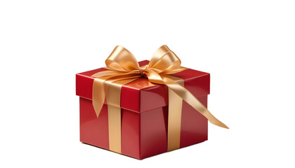 Fototapeta premium Red gift box cut out