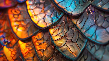 Abstract Macro Photography of Intricate Patterns and Colors in Interior Design Elements