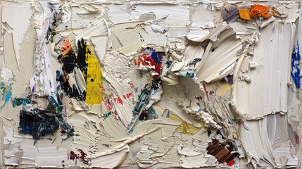 Palette knife on wood encased white canvas