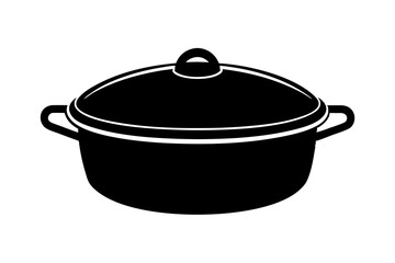 Silhouette of Dutch oven  vector illustration