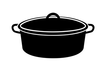 Dutch oven silhouette vector illustration