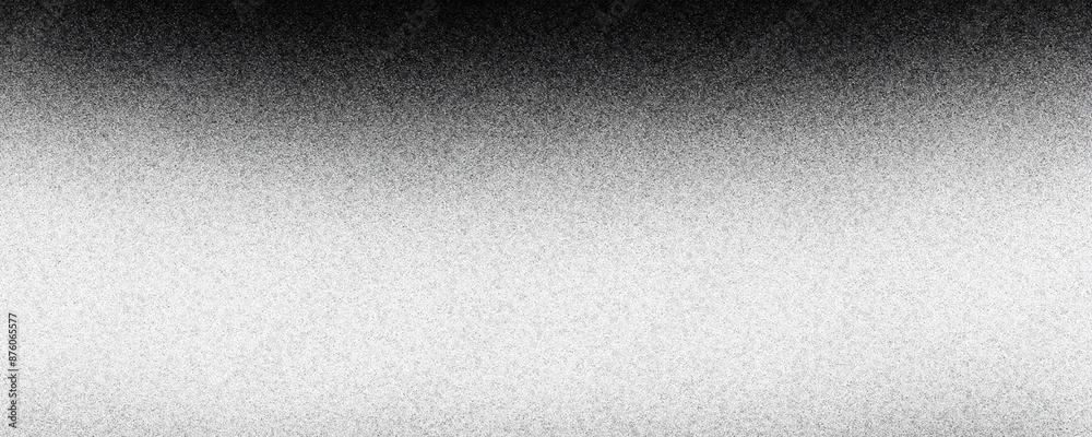 Wall mural black and white grainy textured banner header backdrop with gradient noise.