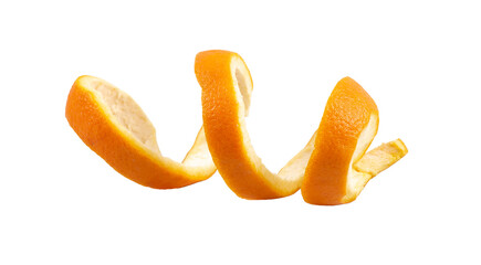 Orange Peel Spiral - Isolated on White Background