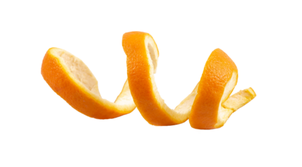 Orange Peel Spiral - Isolated on White Background
