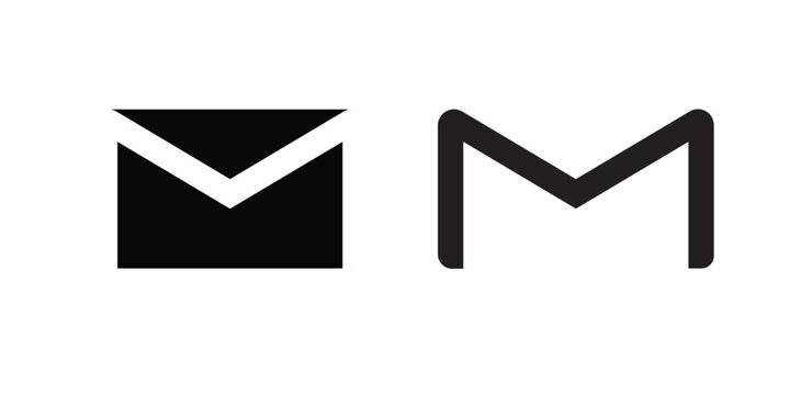 Gmail icon set. Gmail icon vector