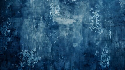 Obraz premium Grunge navy dark blue abstract texture background. Blue paint on old vintage concrete stucco wall surface with grain pattern for template banner graphic creative art card design, backdrop, wallpaper. 