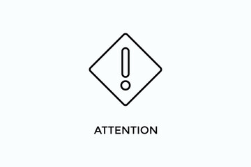 Attention. Vector Icon Or Logo Illustration