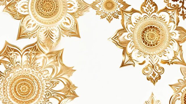 Golden Baroque Ornament Pattern Generative AI