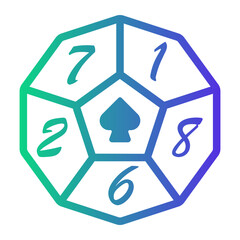 roll Line Gradient Icon