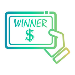winner Line Gradient Icon