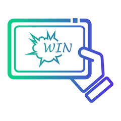 winner Line Gradient Icon