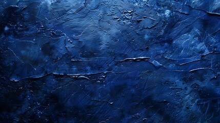 Obraz premium Grunge navy dark blue abstract texture background. Blue paint on old vintage concrete stucco wall surface with grain pattern for template banner graphic creative art card design, backdrop, wallpaper. 