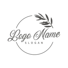 Fashion, boutique, floral and botanical logo concept on white background.