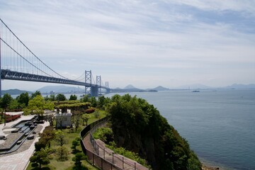 Scenery of Seto Inland Sea and Yoshima Island Parking Area