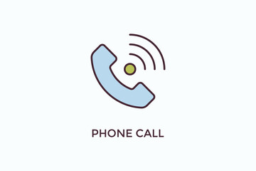 Phone Call Vector Icon Or Logo Illustration