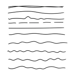 A hand drawn set of lines on a white background.