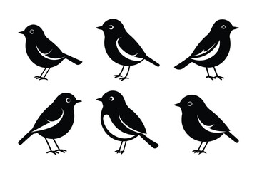 Enhance your designs with this set of 6 graceful bird silhouettes. Perfect for logos, invitations, wall art, and more. Scalable vectors for unlimited creative possibilities