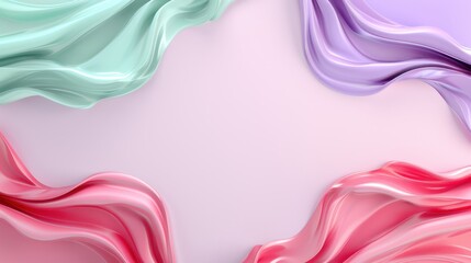 Obraz premium A colorful piece of fabric with a pink and green stripe