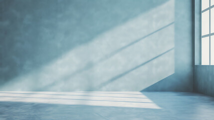 Obraz premium Hazy blue studio wall with soft, whispery textures