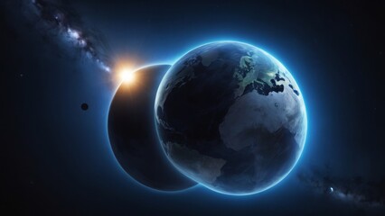 Solar Eclipse over Earth