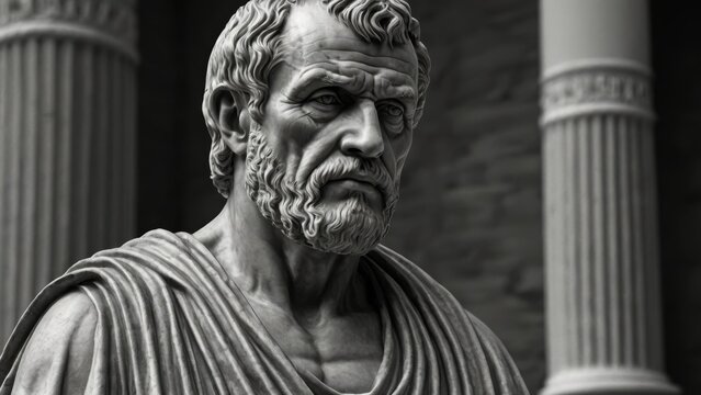 Naklejki Ancient Greek Philosopher Sculpture